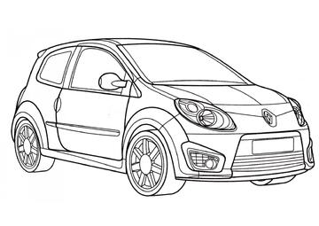 Ausmalbild Renault Twingo RS