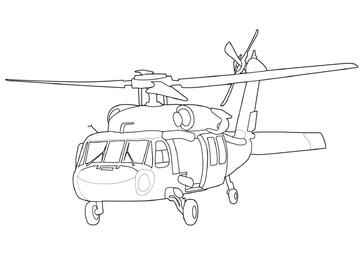 Ausmalbild S-70 Black Hawk