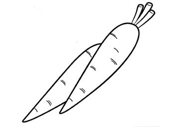 Ausmalbild Saftige Karotte
