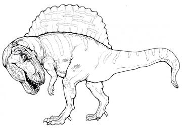 Ausmalbild Spinosaurus