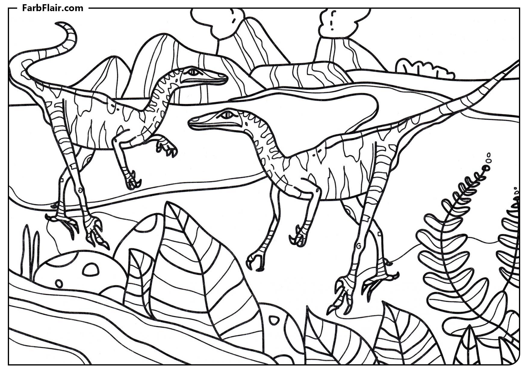 Ausmalbild Troodon Kostenloses