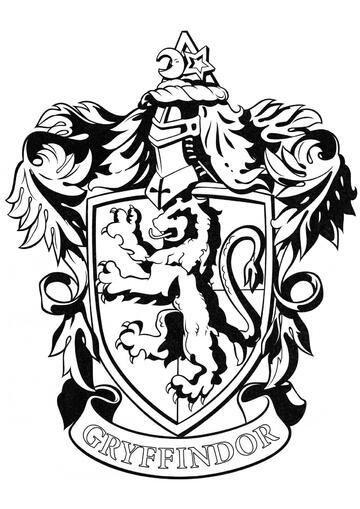 Ausmalbild Wappen von Gryffindor