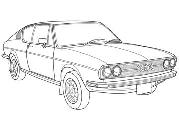 Ausmalbild Audi 100 Coupe S 1974