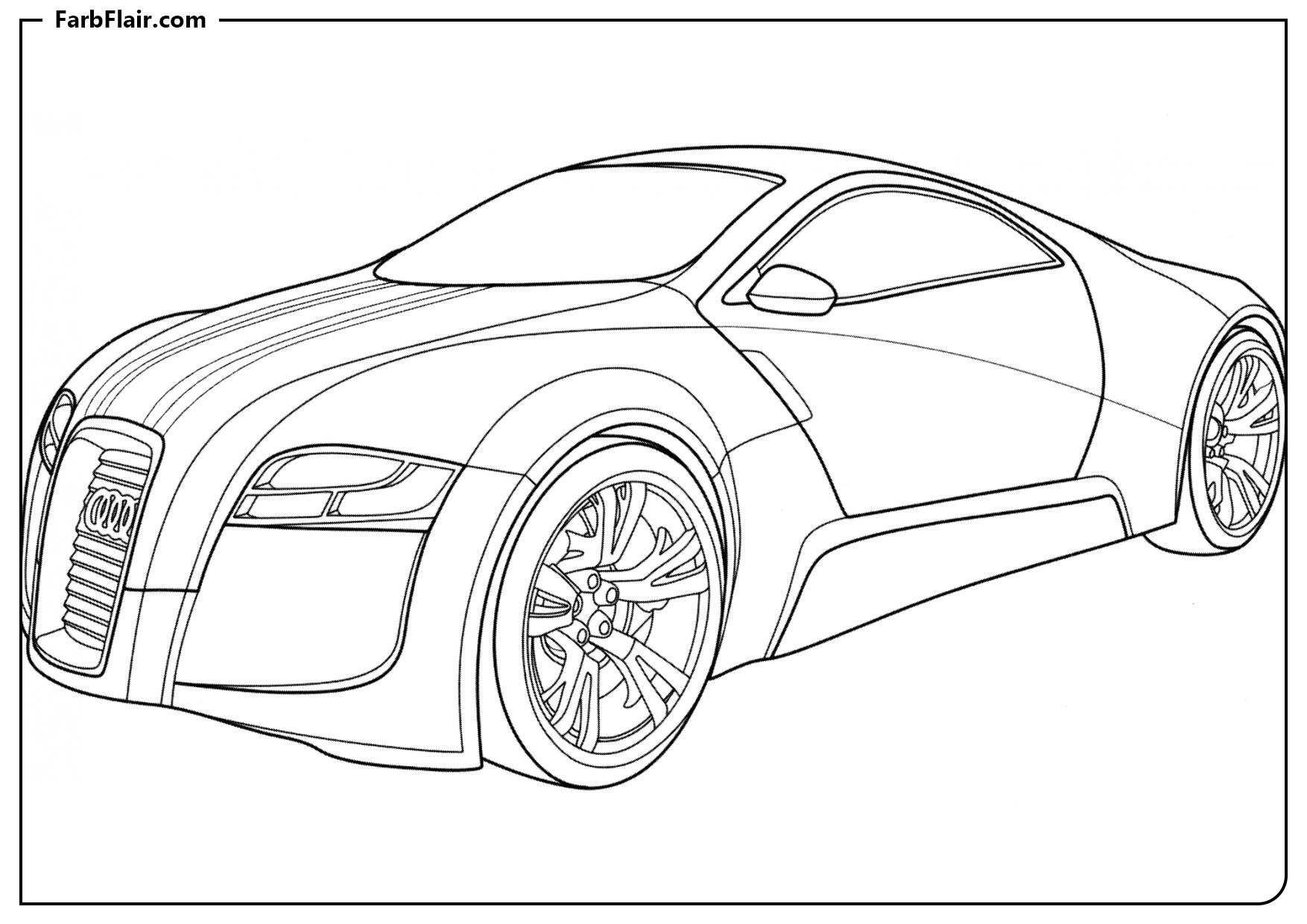 Ausmalbild Audi R-Zero Kostenloses