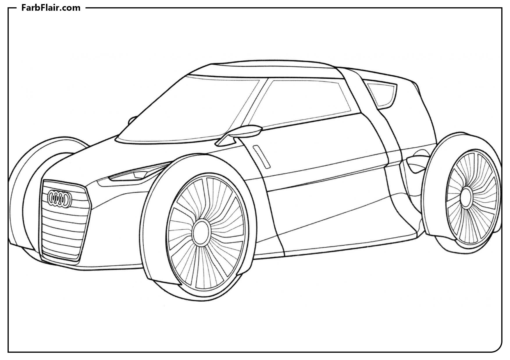 Ausmalbild Audi Urban Konzept Kostenloses