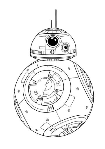 Ausmalbild BB-8 Droid