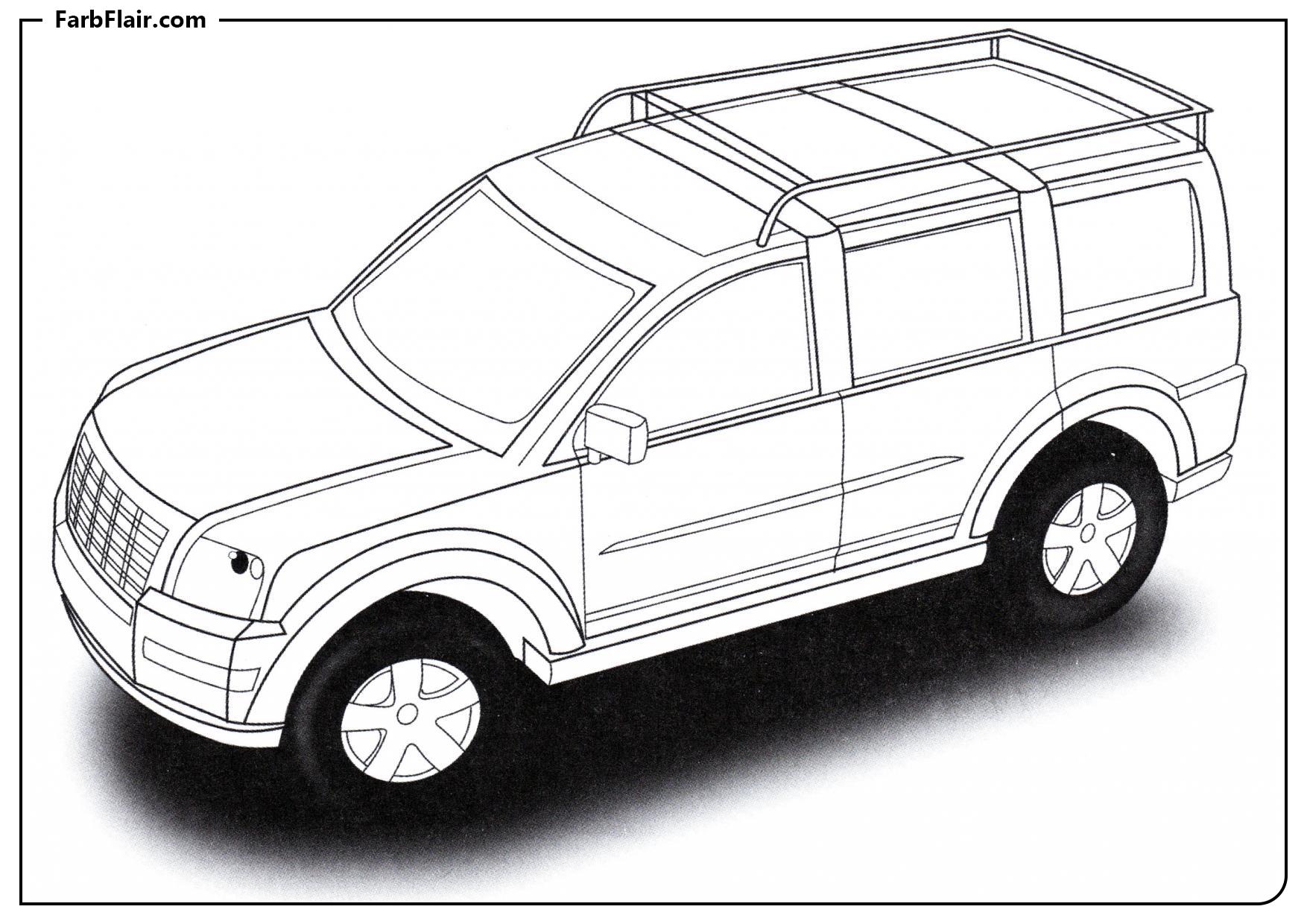 Ausmalbild Ford Explorer Sportsman Kostenloses