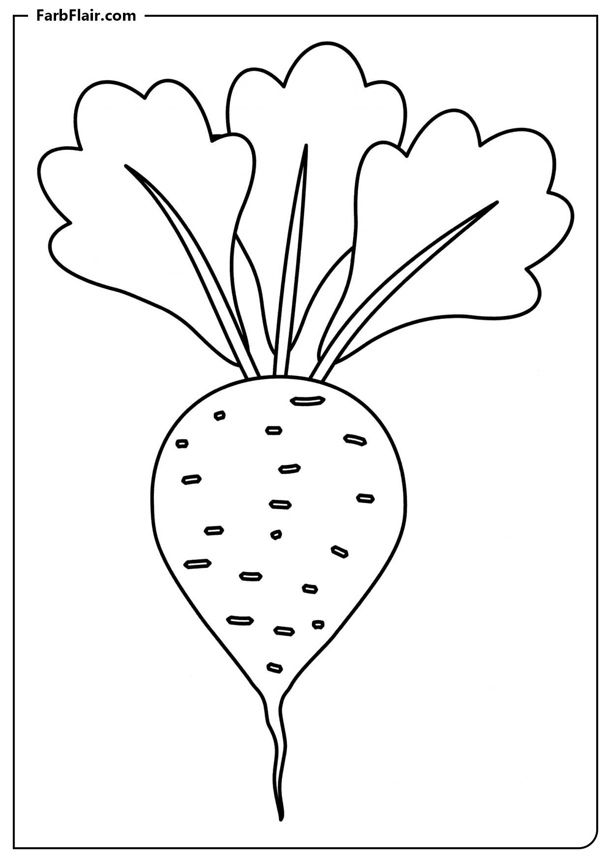 Ausmalbild Garten-Rübe Kostenloses