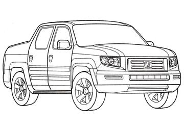 Ausmalbild Honda Ridgeline