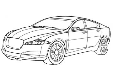 Ausmalbild Jaguar C-XF