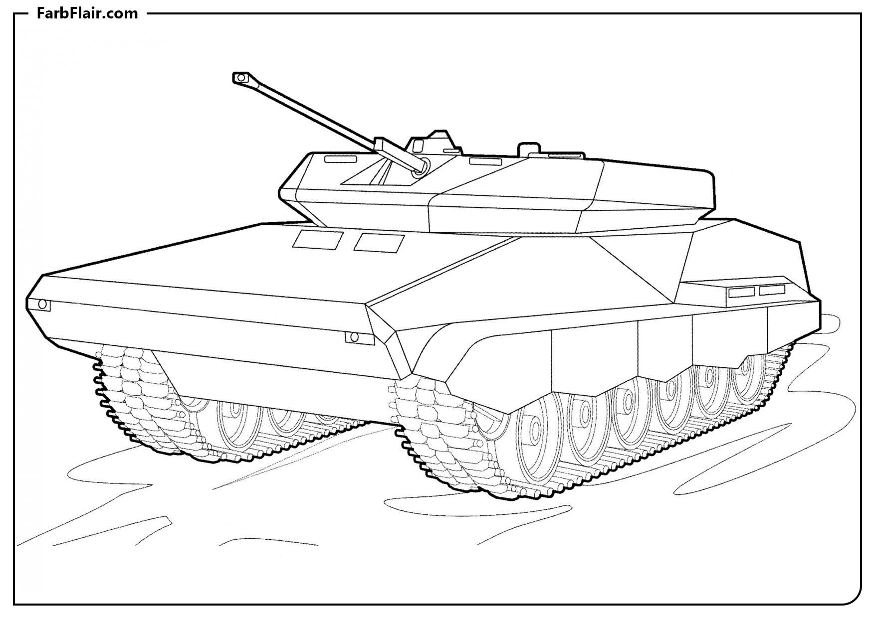 Ausmalbild Leichter Panzer "Stalker" Kostenloses