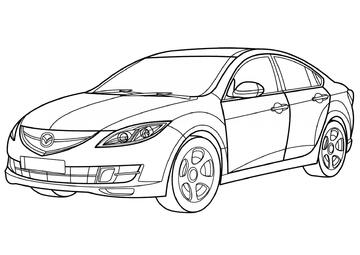 Ausmalbild Mazda 6