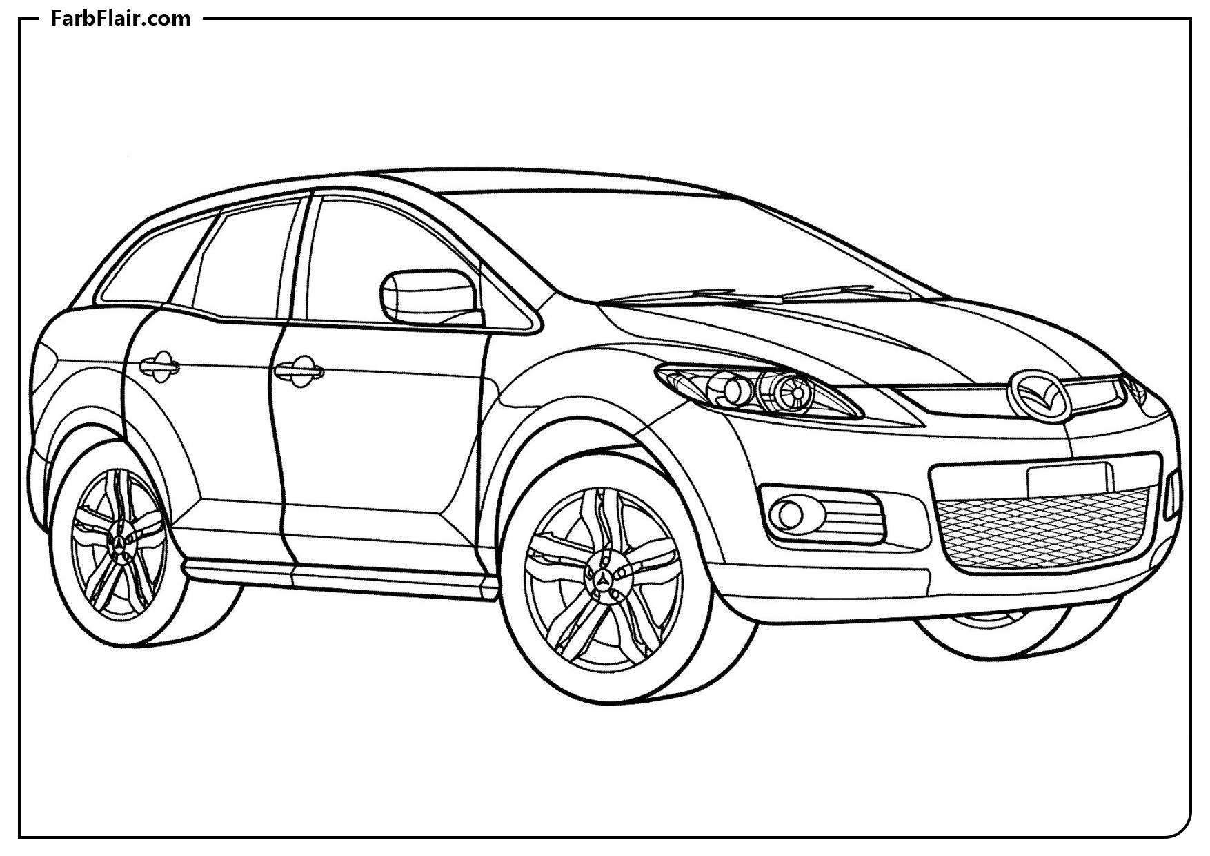 Ausmalbild Mazda CX-7 Kostenloses