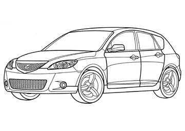 Ausmalbild Mazda MX Sportif