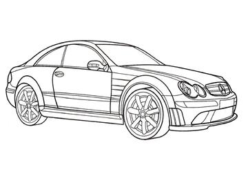 Ausmalbild Mercedes CLK 550