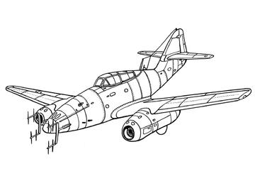 Ausmalbild Messerschmitt Me 262