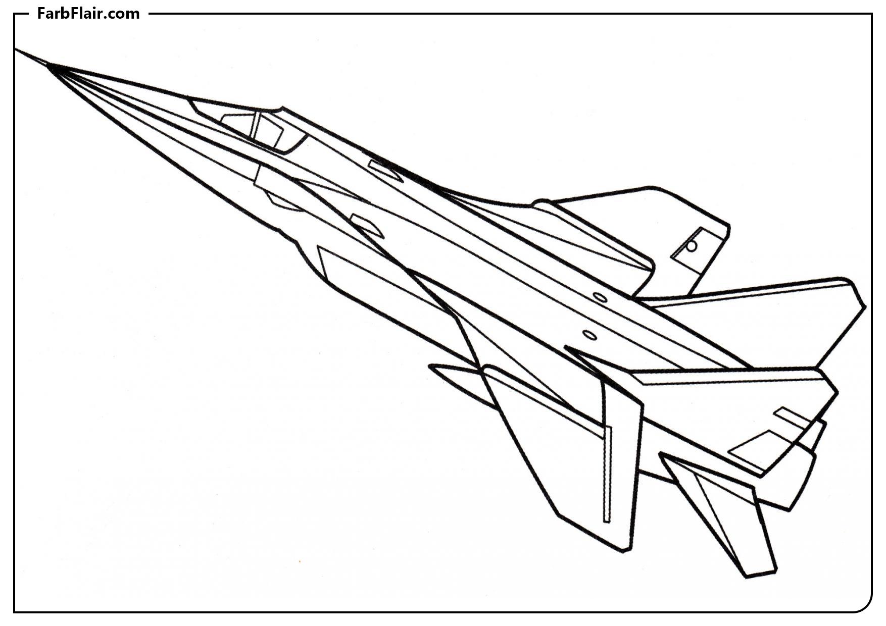 Ausmalbild MiG-31 Kostenloses