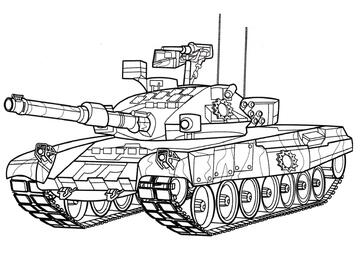 Ausmalbild Panzer T90