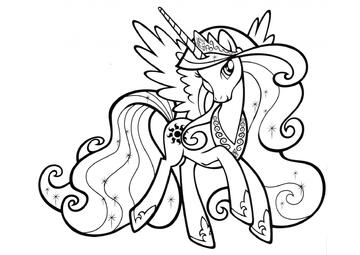 Ausmalbild Prinzessin Celestia