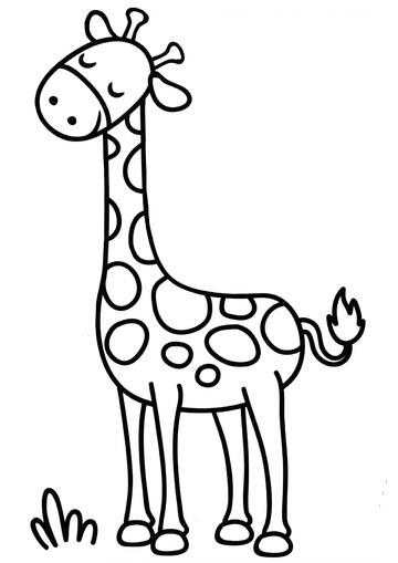 Ausmalbild Schöne Giraffe