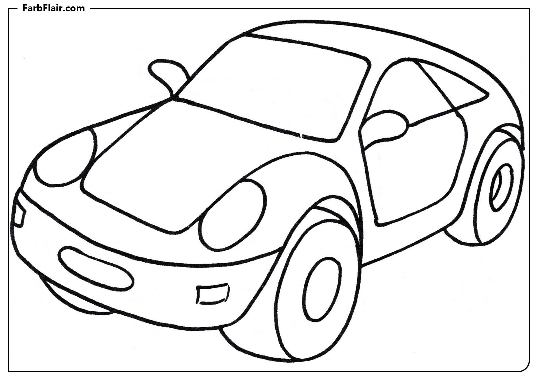 Ausmalbild Spielzeugauto Kostenloses