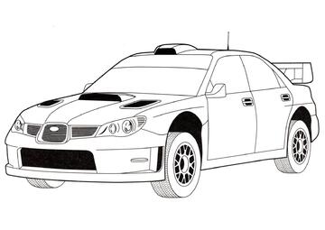 Ausmalbild Subaru Impreza WRC