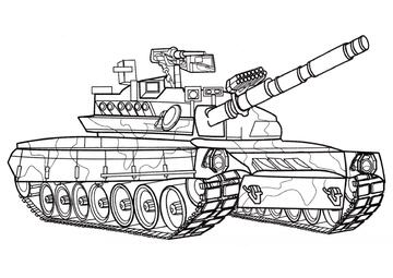 Ausmalbild Tank T80 Bars