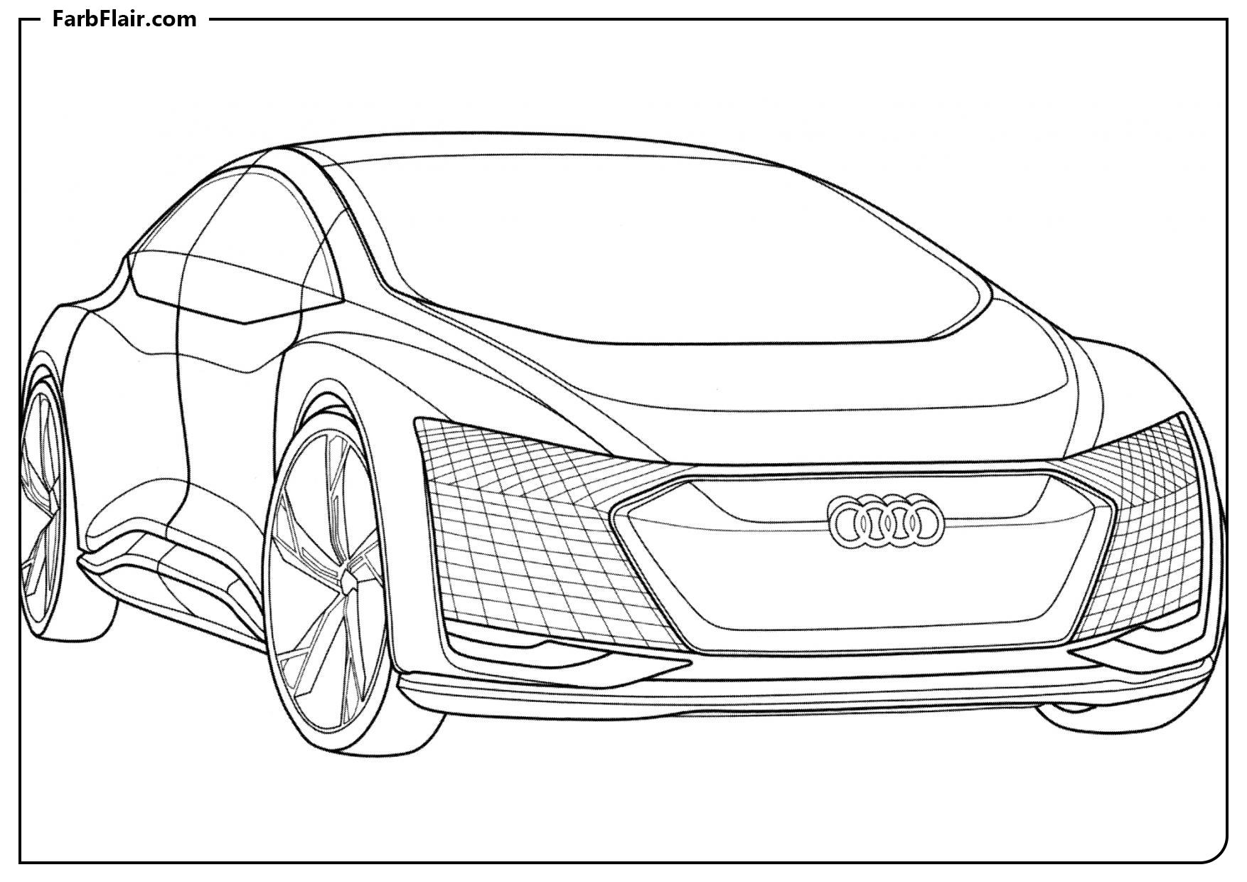 Ausmalbild Audi Aicon Kostenloses