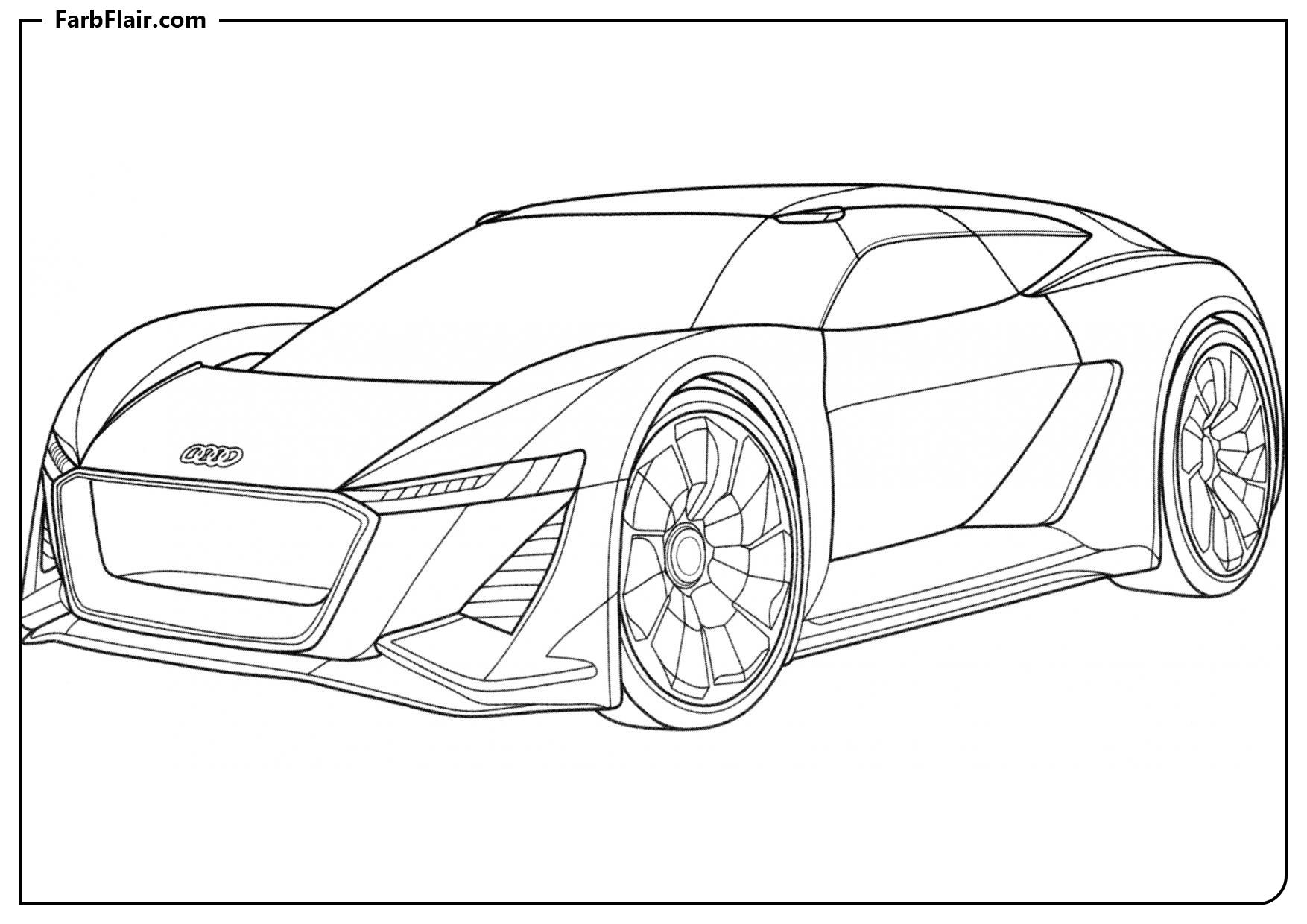 Ausmalbild Audi PB18 Kostenloses