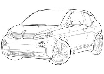 Ausmalbild BMW i3