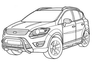 Ausmalbild Ford Kuga