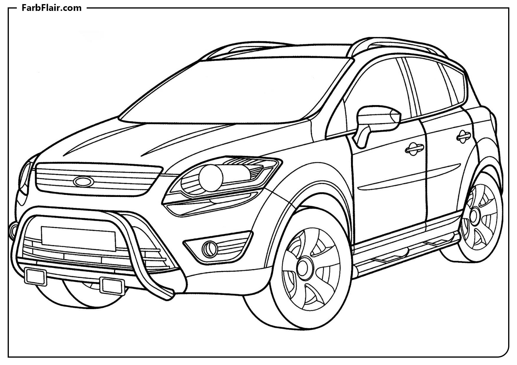 Ausmalbild Ford Kuga Kostenloses