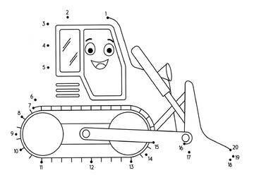 Ausmalbild Fröhlicher Traktor