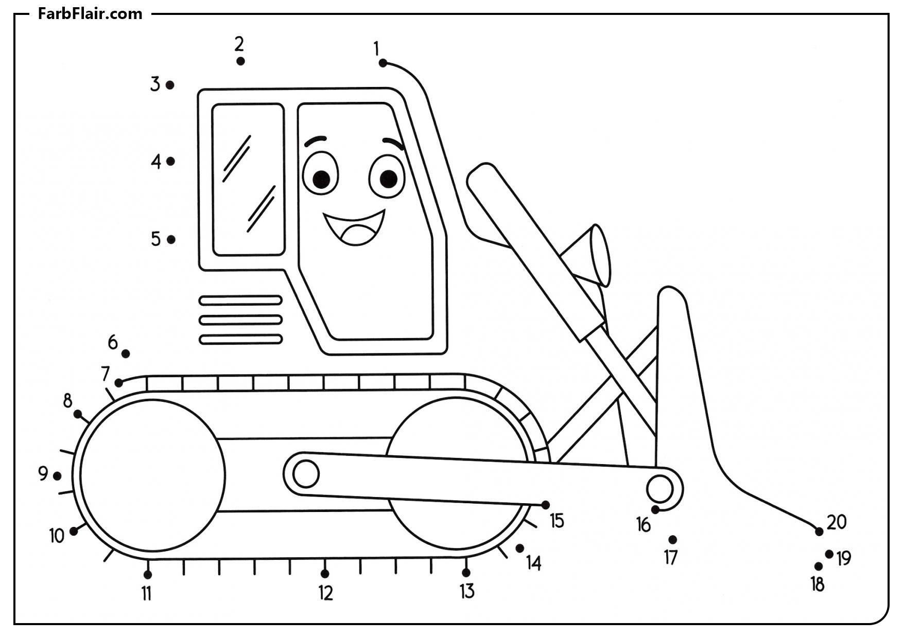 Ausmalbild Fröhlicher Traktor Kostenloses