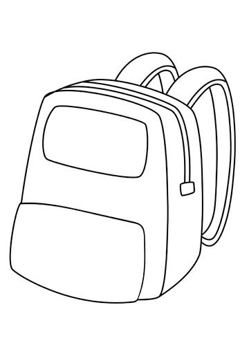 Ausmalbild Geräumiger Rucksack