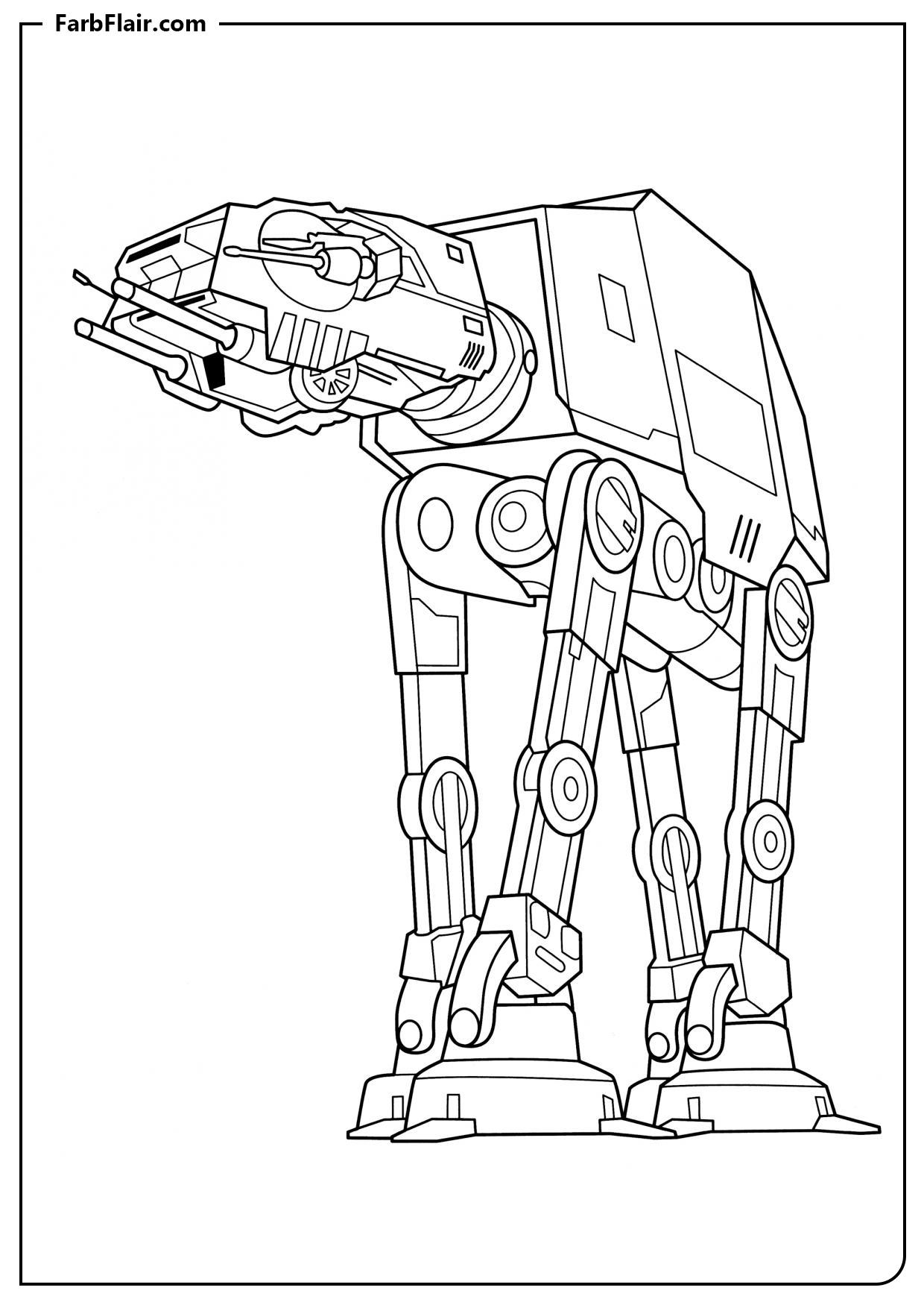 Ausmalbild Großer AT-AT-Walker Kostenloses