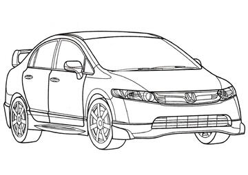 Ausmalbild Honda Civic DX