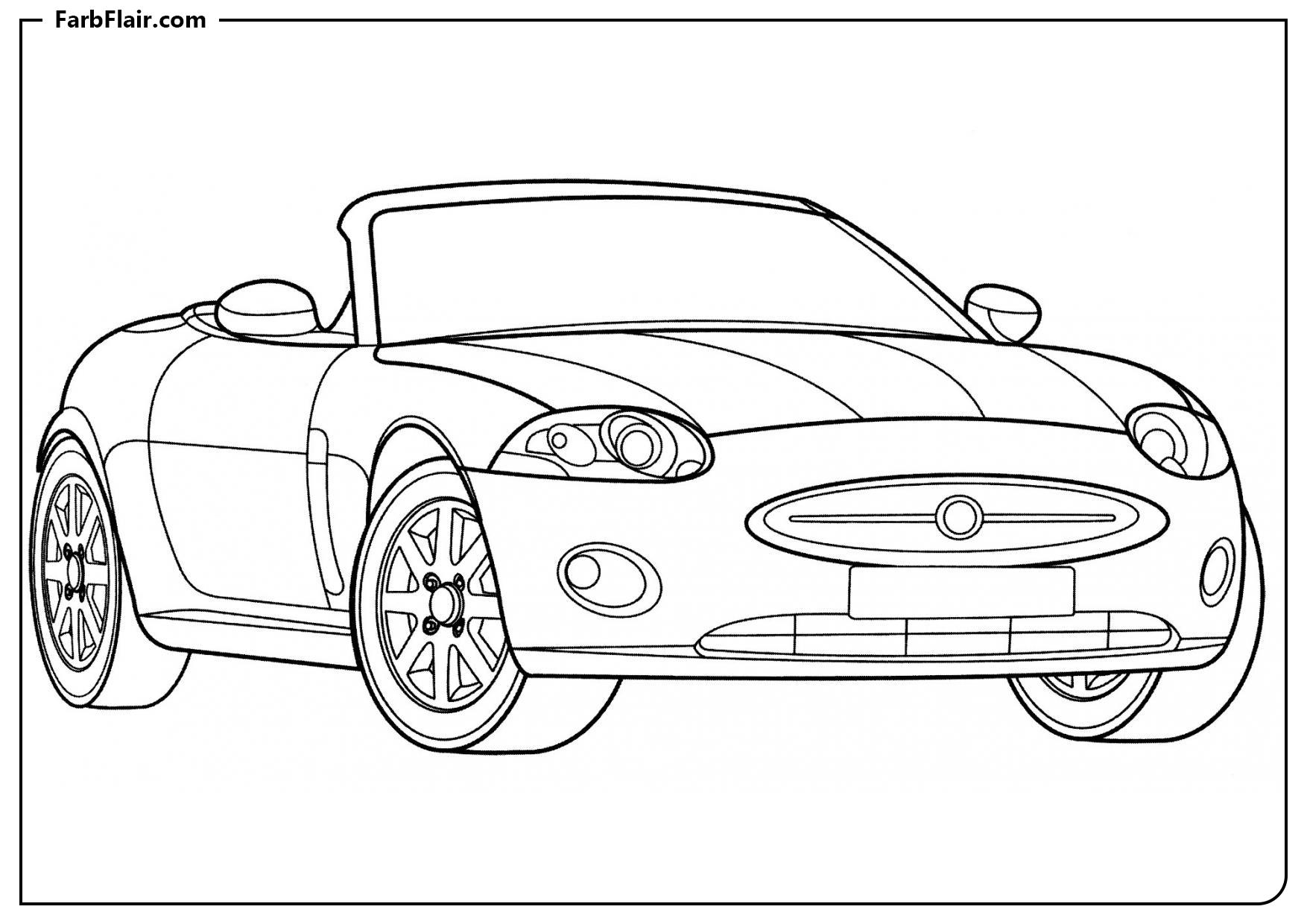 Ausmalbild Jaguar XK Kostenloses