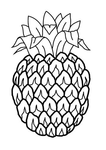 Ausmalbild Kleiner Ananas