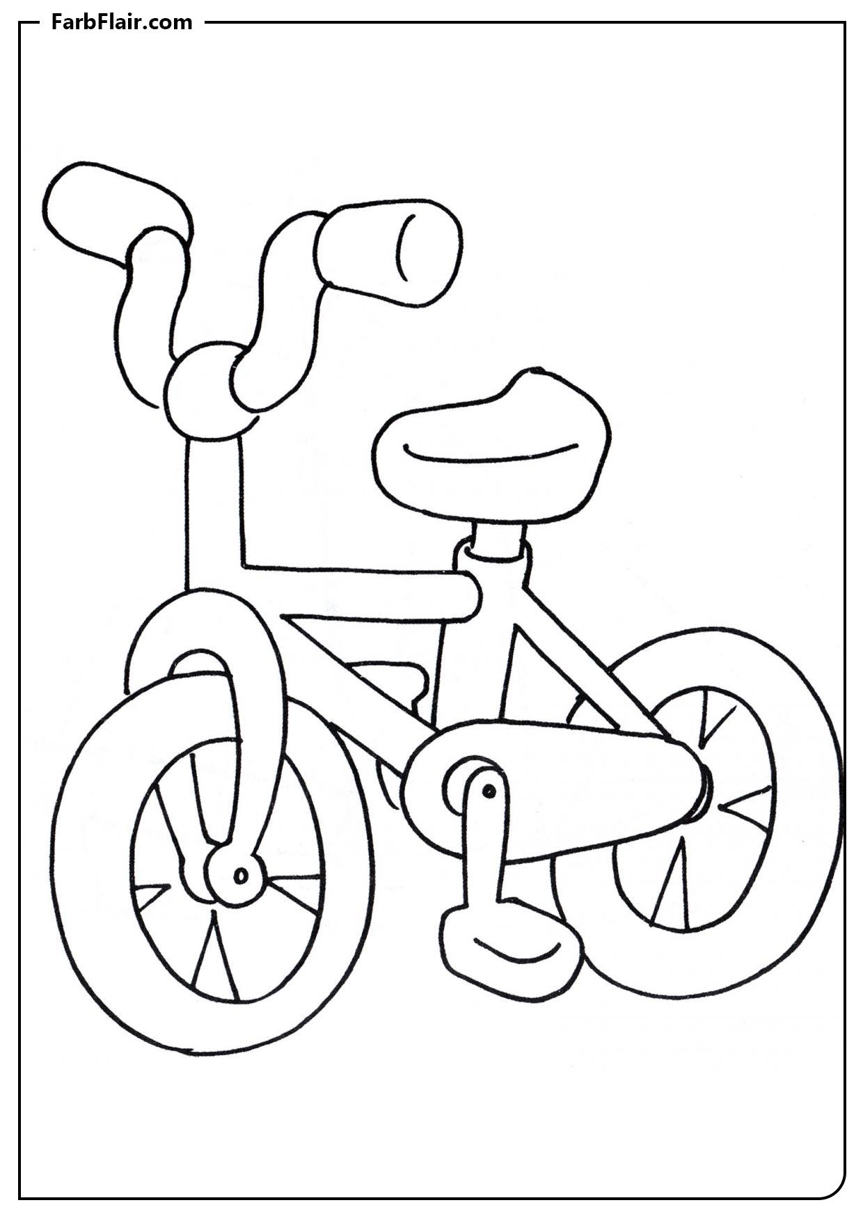 Ausmalbild Kleines Fahrrad Kostenloses