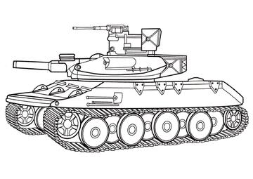 Ausmalbild M551 Sheridan Panzer