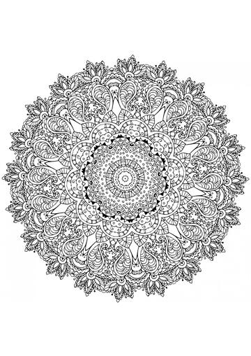 Ausmalbild Mandala Östliche Winde