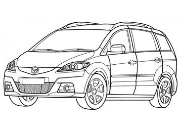 Ausmalbild Mazda 5