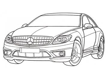 Ausmalbild Mercedes CL65 AMG