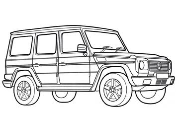 Ausmalbild Mercedes G-Klasse