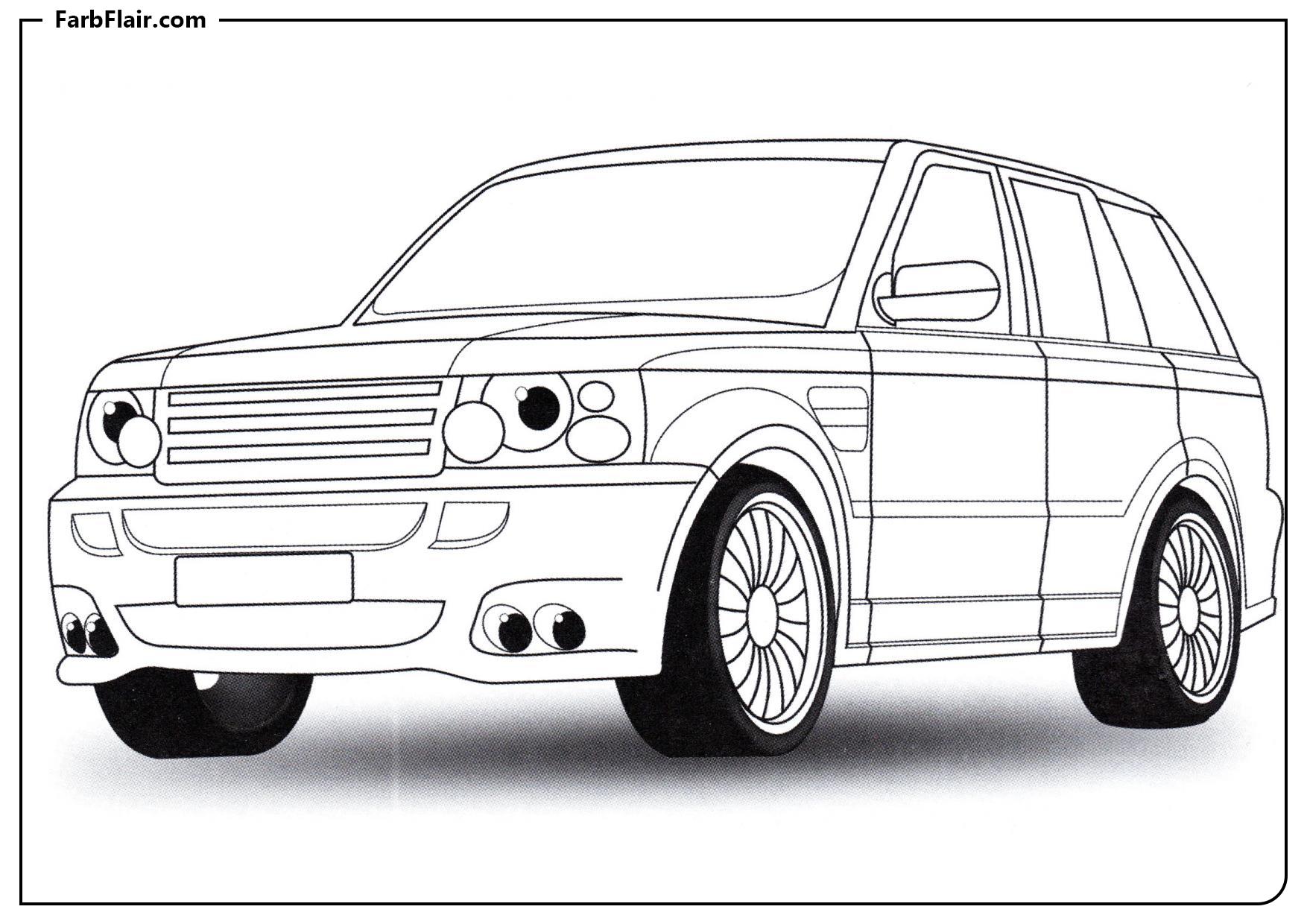 Ausmalbild Range Rover Sport Kostenloses