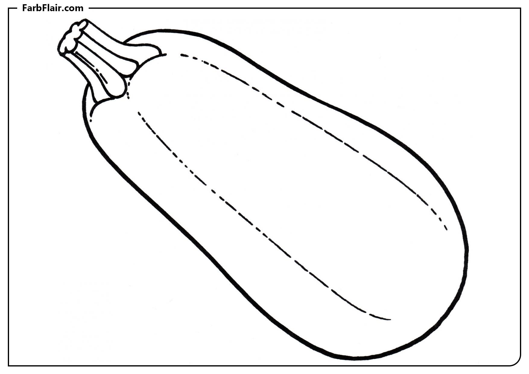 Ausmalbild Reife Zucchini Kostenloses