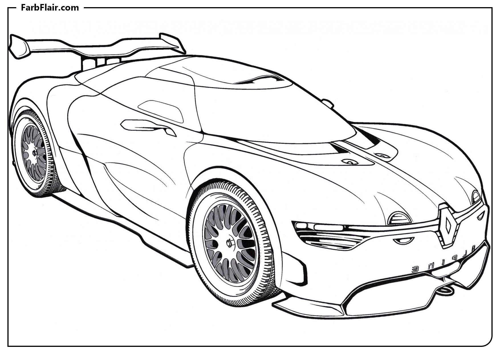 Ausmalbild Renault Alpine ZAR Kostenloses