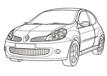 Ausmalbild Renault Clio Sport