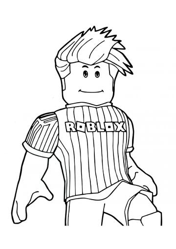 Ausmalbild Roblox-Charakter Fußballspieler